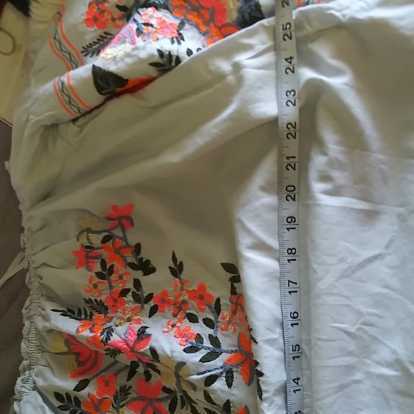 SOLD. Free People Cotton Embroidered Floral Dress. - Picture 8 of 11